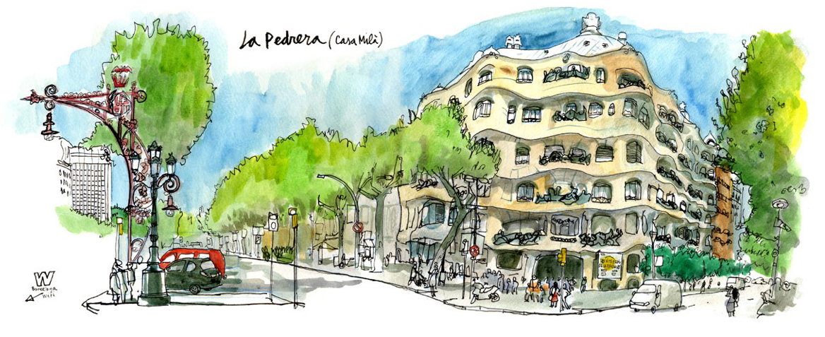 urban sketching barcelona