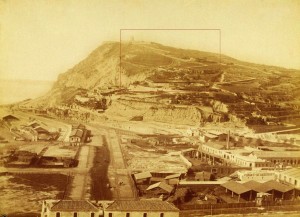 Vista de la montaña de Montjuïc 1880