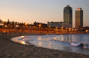 barceloneta by night