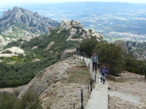 Hicking in Montserrat towards Sant Jeroni