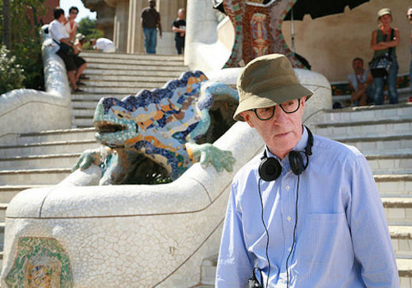 Woody Allen in Park Güell – shooting Vicky Cristina Barcelona film