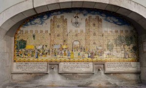 portaferrissa fountain near the rambla